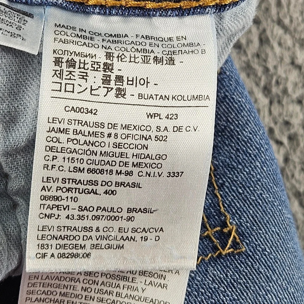 Levis 505 Jeans‎ Mens 38x32 Blue Regular Fit Straight Leg Cotton Denim